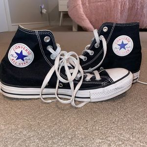 Black high top converse